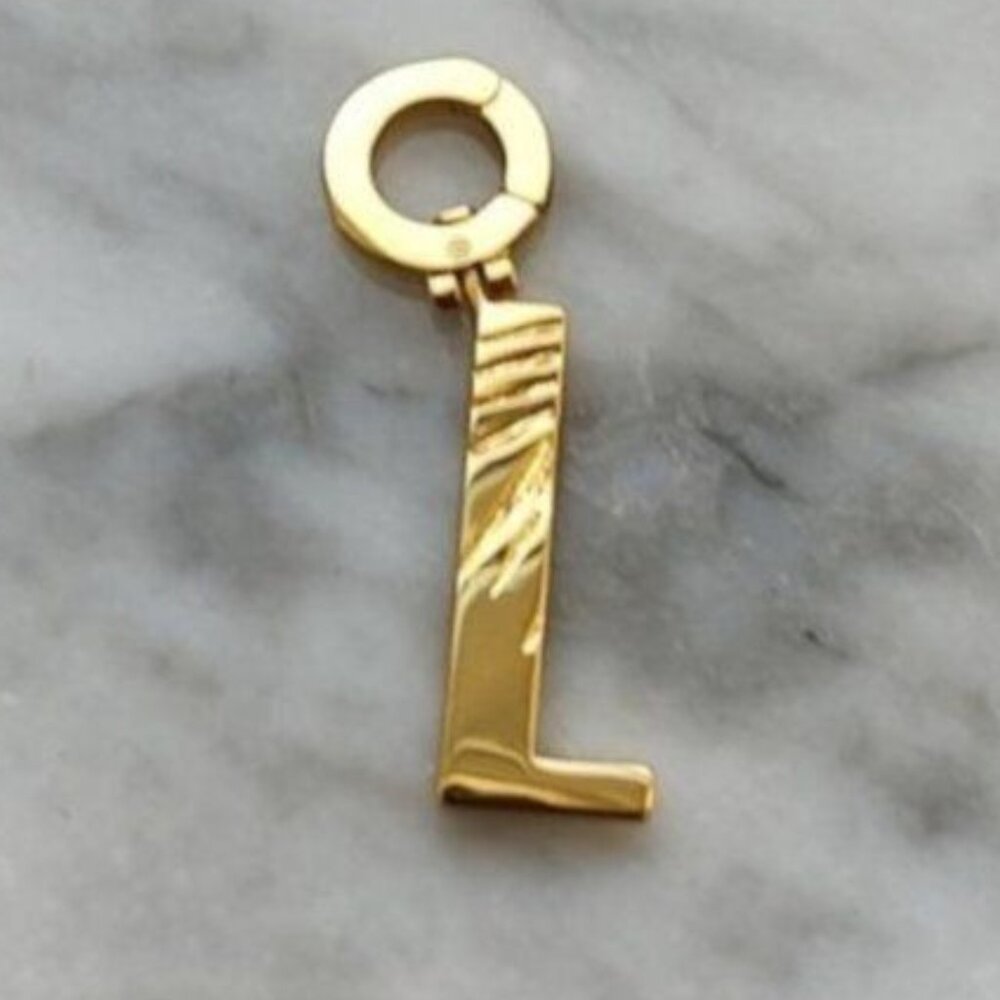 Gorjana Parker Charm Alphabet  Initial L 18K Gold Plated - Picture 4 of 6
